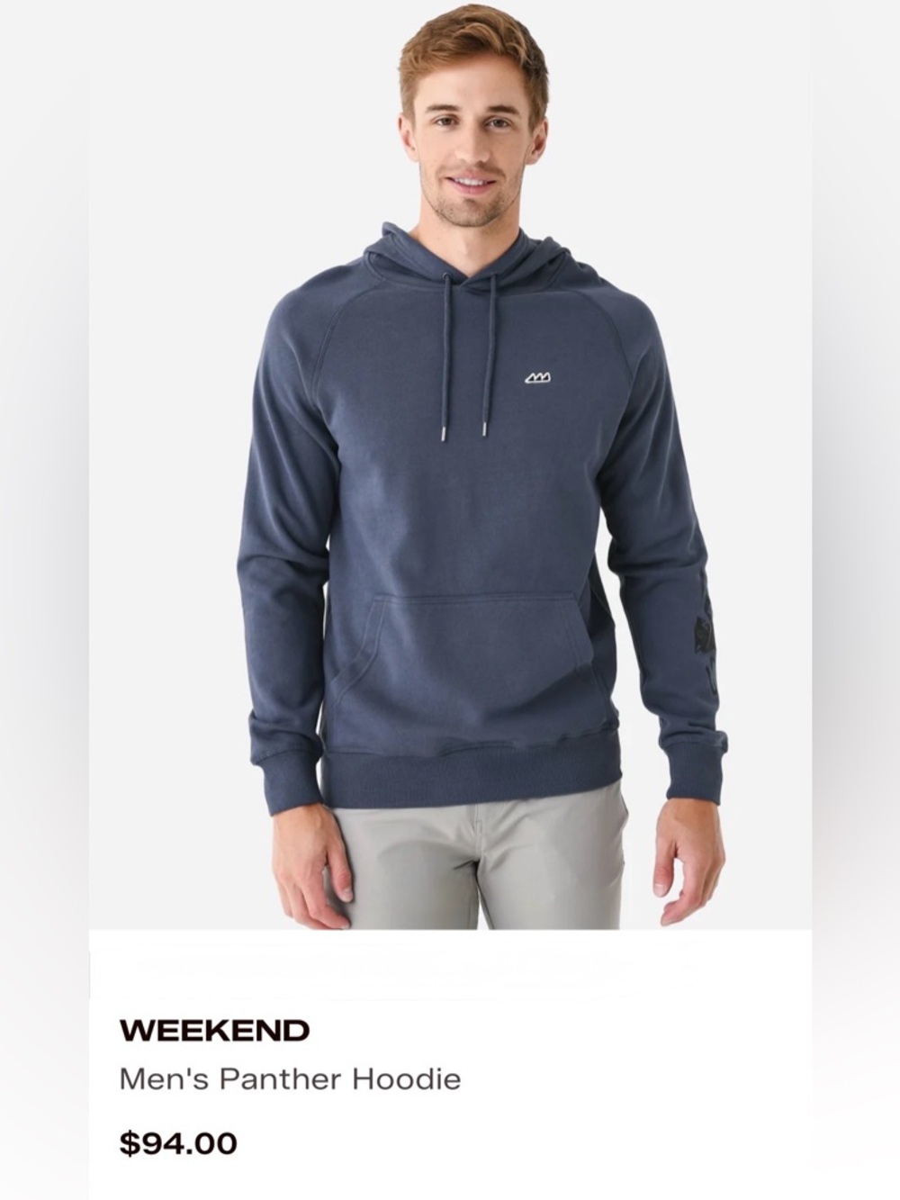 • WEEKEND • Men's Panther Hoodie • Size L • NEW | NWT •